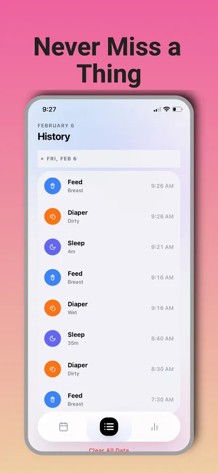 BabyLog screenshot 2