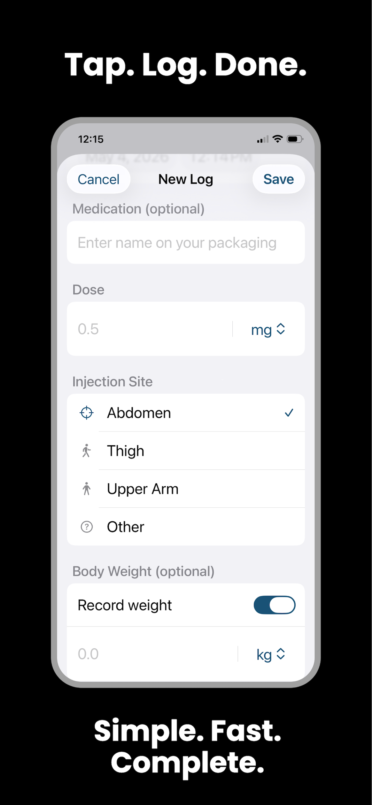 DoseLog screenshot 2